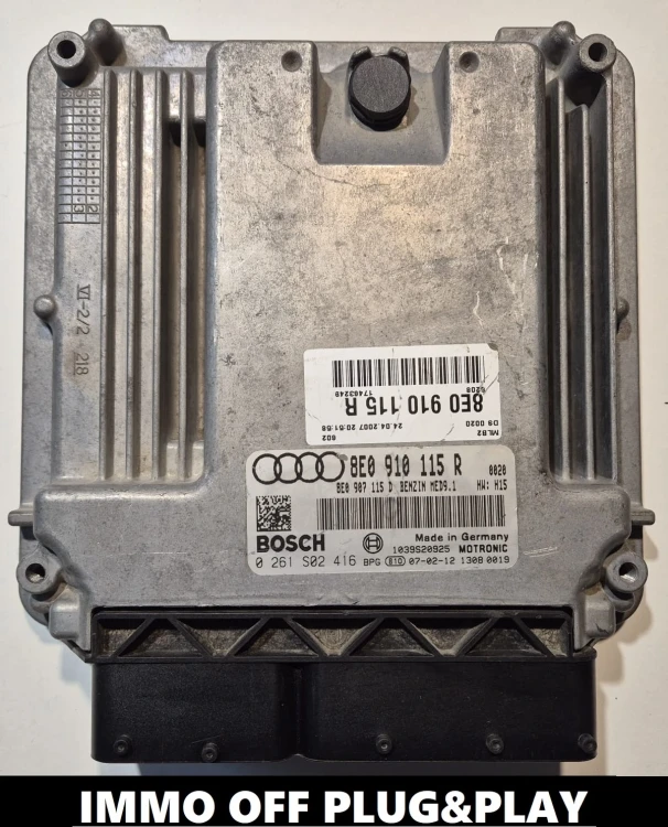 8E0910115R 0261S02416 centralina do motor Bosch MED9.1 Audi A4 2.0