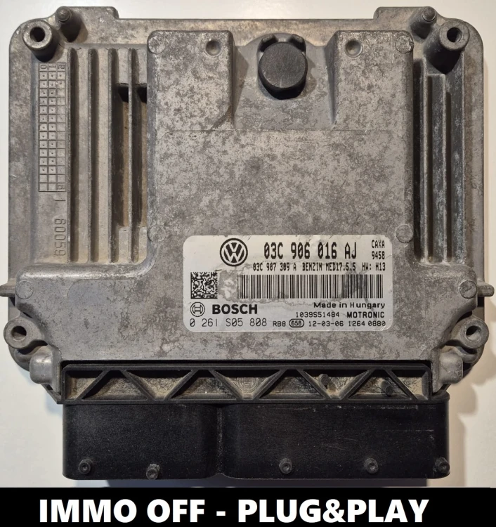 0261S05808 03C906016AJ Motorsteuergerät Bosch VW Golf V