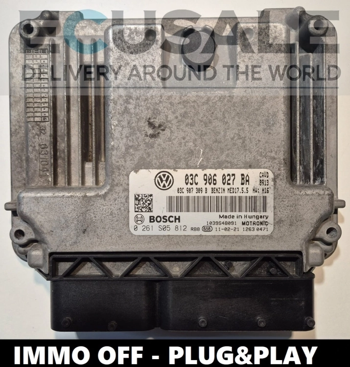 ECU FOR GOLF VI 0261S05812 03C906027BA  IMMO OFF PLUG&amp;PLAY .webp