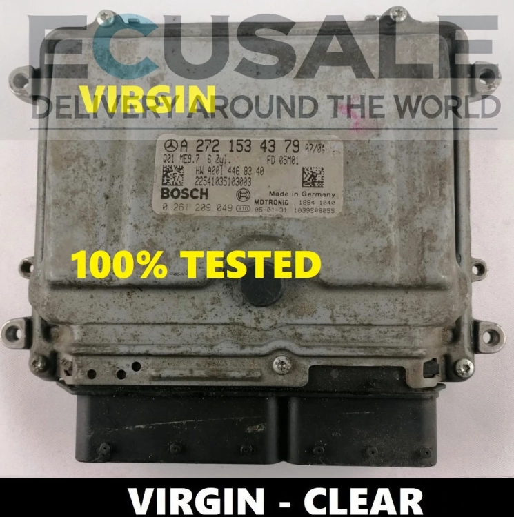 CENTRALITA DE MOTOR comprobada, reseteada y virgin para MERCEDES A2721534379 0261209049 ME9.7
