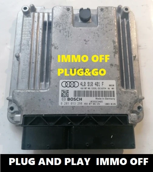 4L0910401F 0281013298 calculateur Audi Q7 3.0 TDI – IMMO OFF Plug and Play