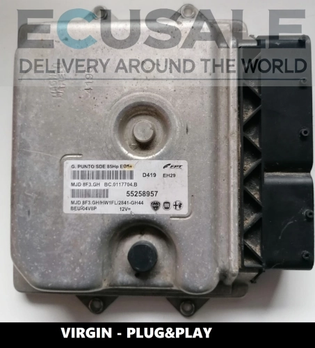 ECU 55258957 MJD8F3.GH pour Fiat Punto 1.3 – Calculateur Moteur VIRGIN, sans programmation, avec tuning