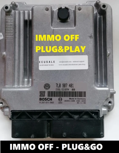 0281011960 7L0907401 centralina do motor Bosch VW Touareg 3.0 TDI