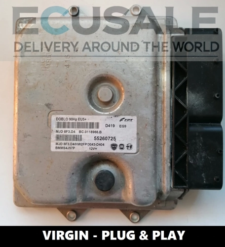 Calculateur Moteur VIRGIN Fiat 1.3 55260725 MJD8F3.D4 Euro 5 – Sans Programmation