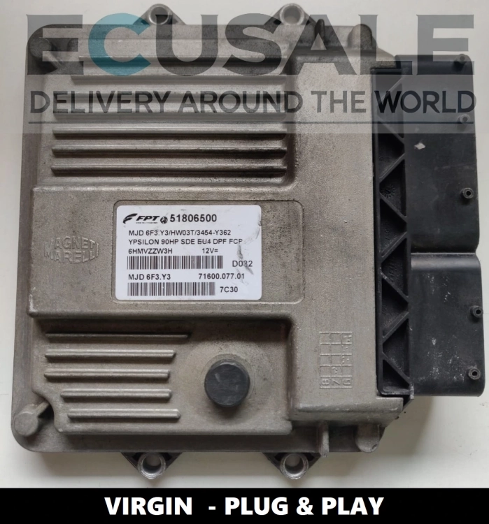 Centralita de motor VIRGEN para Lancia Ypsilon 1.3 – 51806500 MJD6F3.Y3 Plug Play, lista para montar, sin necesidad de programación