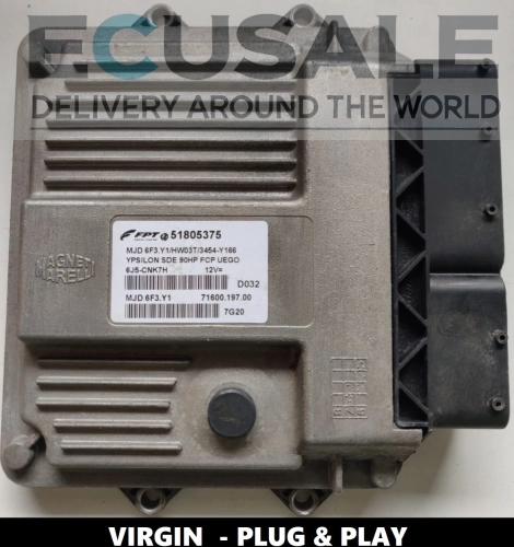 CENTRALINA do motor VIRGIN Lancia Ypsilon 1.3 51805375 MJD6F3.Y1 – pronta para instalação