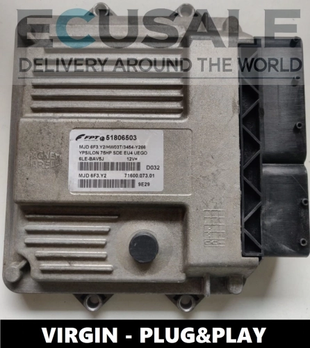 Centralita de motor VIRGIN Lancia Ypsilon 1.3 51806503 MJD6F3.Y2 Plug  Play – lista para instalar