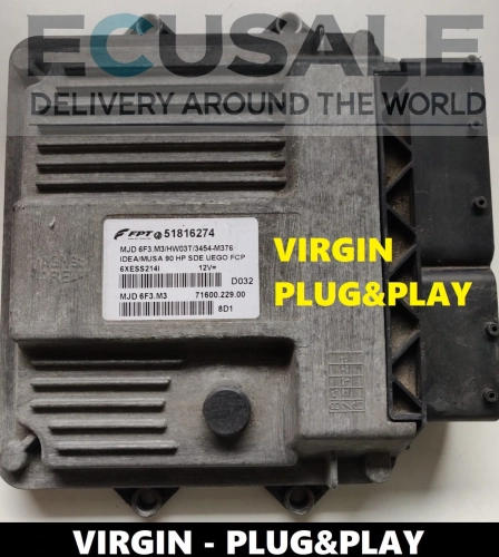 CENTRALINA 51816274 MJD6F3M3 para Fiat Idea / Lancia Musa 1.3 – VIRGIN Plug  Play – sem necessidade de programação