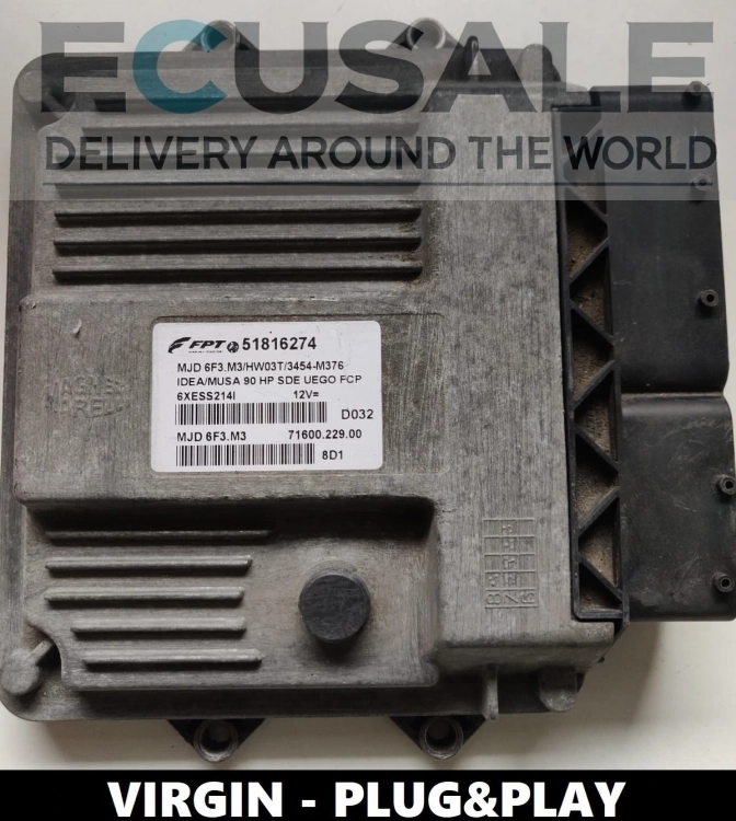 VIRGIN Motorsteuergerät Fiat Idea / Lancia Musa 1.3 51816274 MJD6F3.M3 Plug   Play – einbaufertig