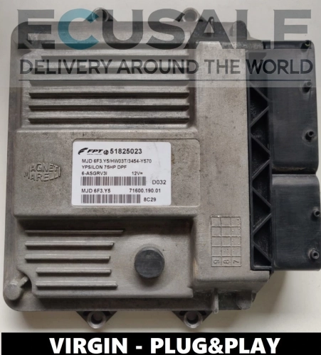 Centralita de motor VIRGIN Lancia Ypsilon 1.3 51825023 MJD6F3.Y5 Plug and Play – lista para instalar