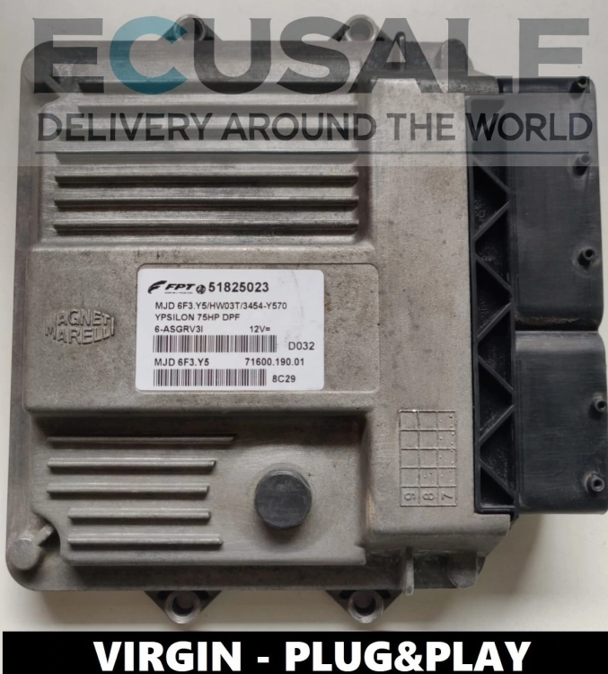 VIRGIN Motorsteuergerät Lancia Ypsilon 1.3 51825023 MJD6F3.Y5 Plug and Play – einbaufertig
