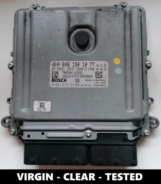 A6461501077 0281014187 sterownik silnika Mercedes-Benz 2.2 CDI OM646 Virgin Vito W639 115 CDI
