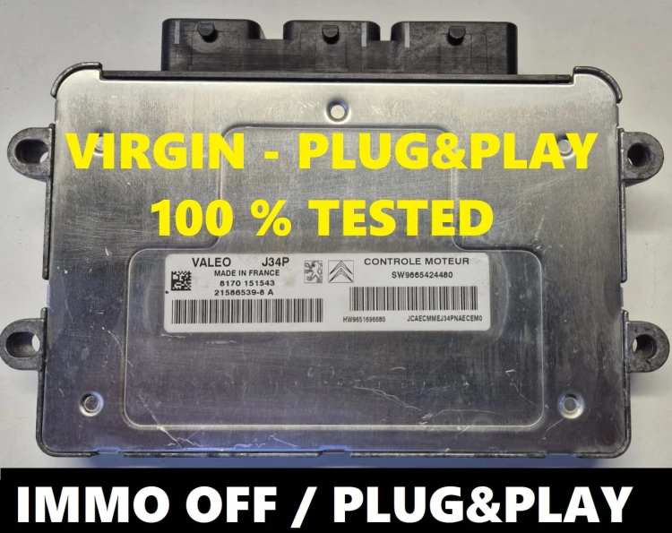 9665424480 21586539-8A centralina motore Valeo J34P Peugeot Citroën IMMO OFF – vista aggiuntiva