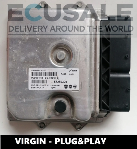 Centralita ECU MJD8F3.C3 55259329 para Fiat 500 1.3 MultiJet – Unidad VIRGEN sin inmovilizador, con opción EGR OFF