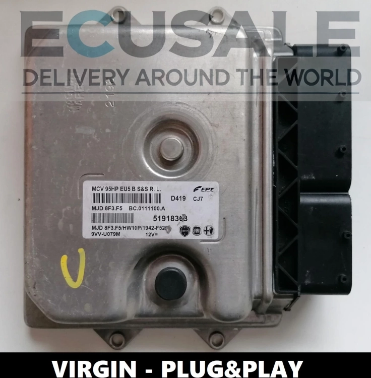 Centralita de Motor VIRGEN para Fiat Qubo 1.3 MJET – 51918363 MJD8F3.F5 – Sin Necesidad de Codificación