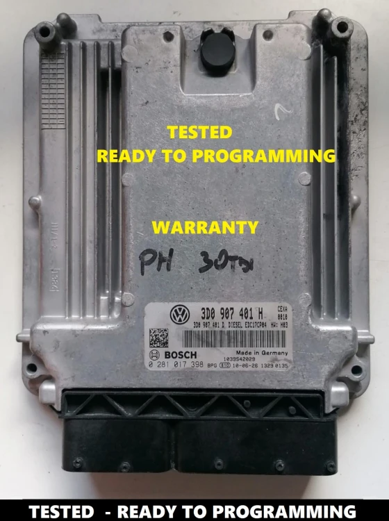 0281017398 3D0907401H centralina motore Bosch EDC17CP04 VW Phaeton 3.0 TDI – vista aggiuntiva
