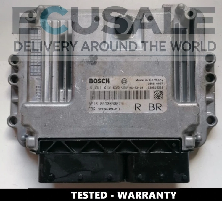 ECU Honda CR-V 2.2 Diesel – unidad Bosch 0281012095, referencia Honda 37820-RMA-E16, totalmente funcional.
