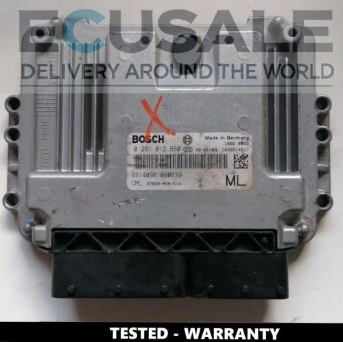 Motorsteuergerät Honda Civic 2.2 i-CTDi – Bosch 0281012660, Kennzeichnung 37820-RSR-E14, geprüfte Einheit.