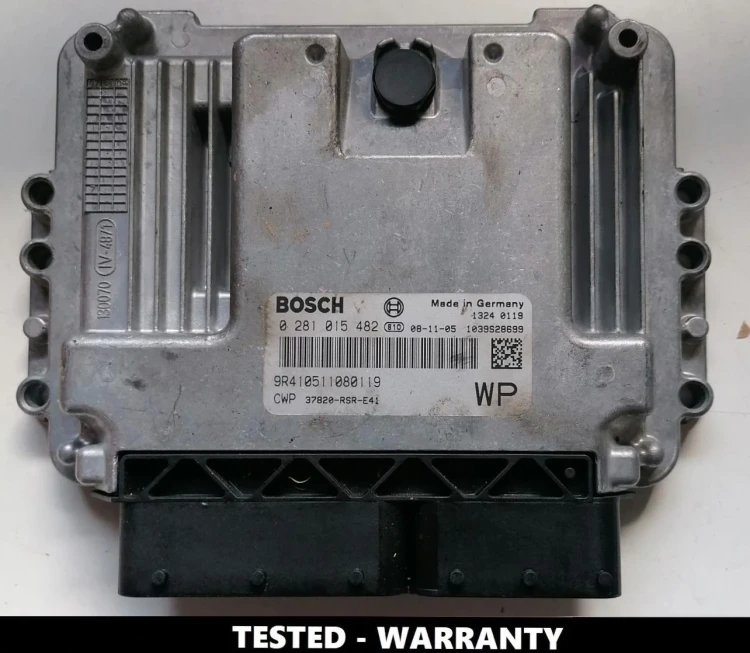 Sterownik ECU Honda Civic 2.2 diesel – Bosch 0281015482, oznaczenie Honda 37820-RSR-E41, sprawdzony technicznie.