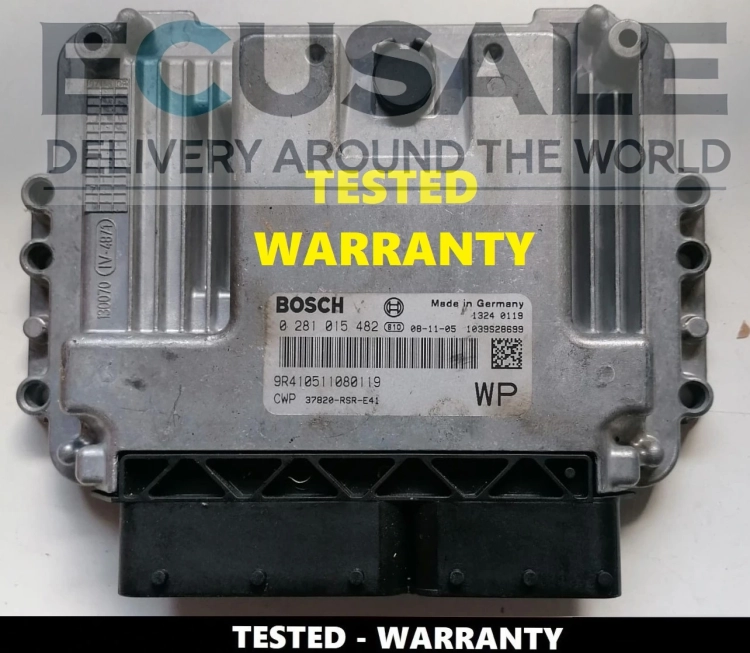 Foto de la ECU Bosch EDC16C39 para Honda Civic 2.2 i-CTDi – número de serie 9R410511080119, comprobada y operativa.