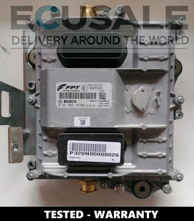 Foto vom Iveco Steuergerät EDC7UC31 – Originalgerät Bosch 0281020146, Teilenummer 504388754, aus Stralis-Lkw