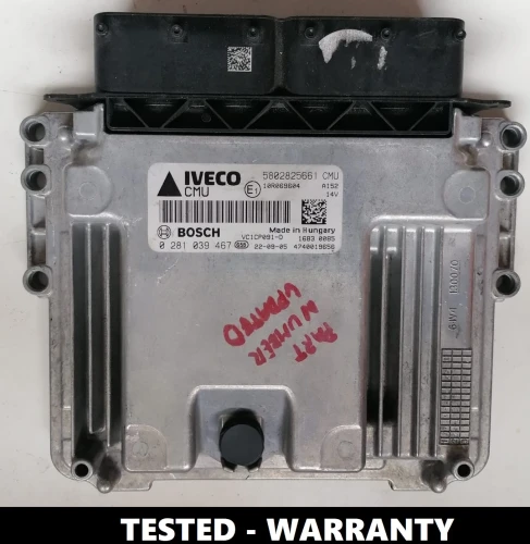 Sterownik silnika Iveco 0281039467 MD1CE101 – oryginalny ECU 5802825661, sprawdzony i gotowy do montażu.