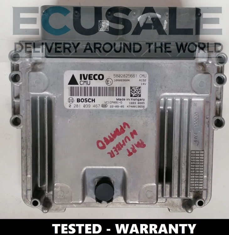 Centralita de motor Iveco 0281039467 MD1CE101 – unidad original 5802825661, comprobada y lista para montar.