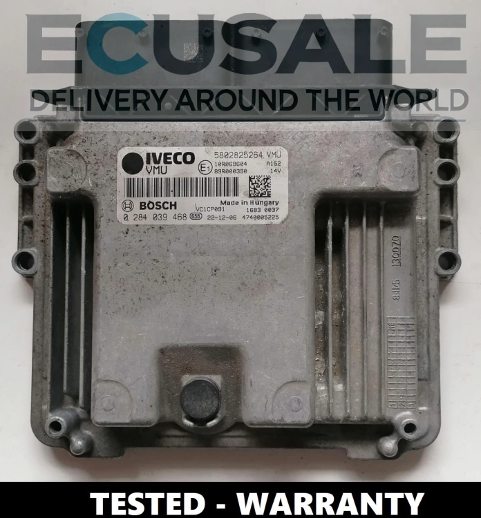 Centralita motor Iveco MD1CE101 – Bosch 0281039468, unidad original 5802825264, comprobada y funcional.