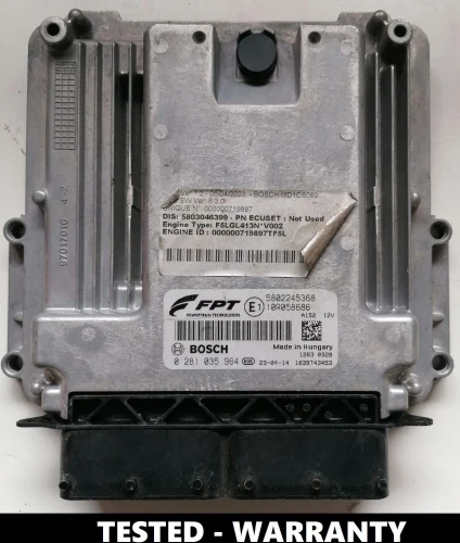 Centralina motore Iveco MD1CE101 – Bosch 0281035964, codice originale 5802245368, modulo testato.