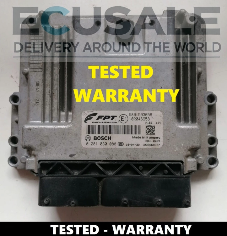 Photo du calculateur Bosch 0281030088 pour Iveco S-Way / Eurocargo – calculateur 5801593656 testé et prêt à l'installation