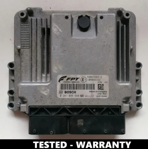 Centralina motore Iveco Bosch MD1CE101 – numero 0281035648, unità originale 5802338412 testata