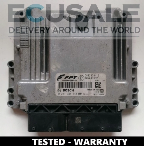 Centralita de motor Iveco Bosch MD1CE101 – número 0281035648, unidad original 5802338412 comprobada