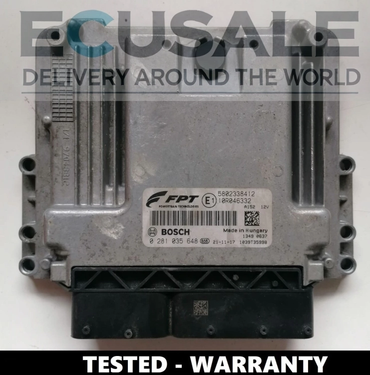 Centralita de motor Iveco Bosch MD1CE101 – número 0281035648, unidad original 5802338412 comprobada
