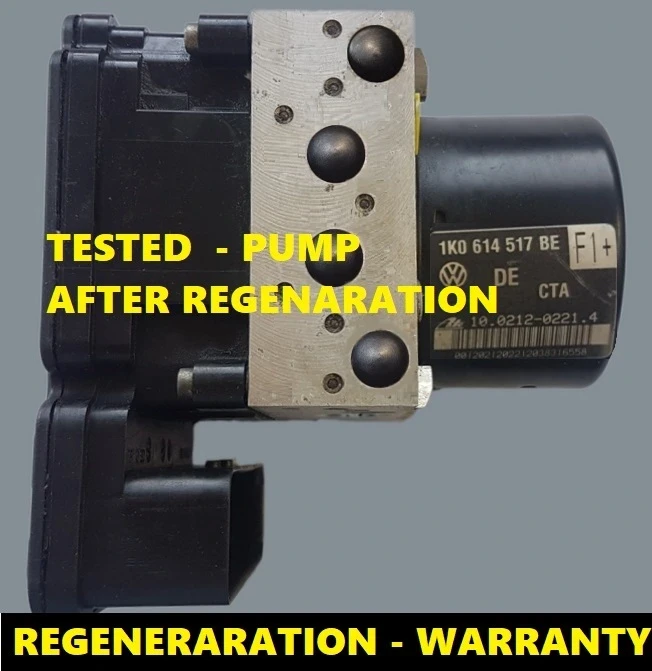 1K0614517BE 1K0907379AE bomba ABS com centralina VW Audi Seat Škoda – regenerada