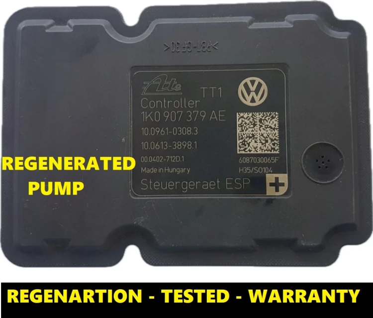 1K0614517BE 1K0907379AE bomba ABS com centralina VW Audi Seat Škoda – regenerada