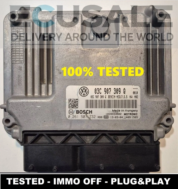 ECU 0261S07732 03C907309Q Tiguan 1.4 IMMO OFF CALCULATEUR
