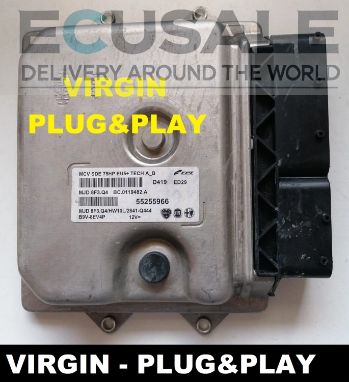 ECU 55255966 MJD8F3Q4 Plug &amp;amp;amp;Play Fiat Qubo 1.3 JTDm Centralita