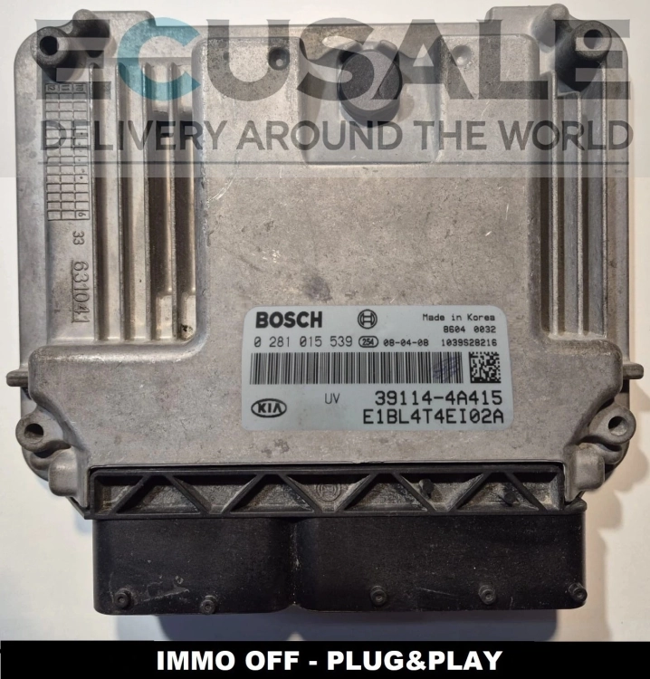 Centralita de motor Bosch EDC16C39 0281015539 39114-4A415 IMMO OFF do KIA Sorento 2.5 CRDi