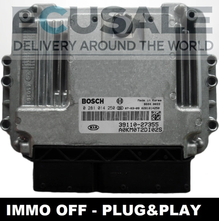 CALCULATEUR MOTEUR Bosch EDC16C39 0281014250 39110-27355 KIA Sportage 2.0 CRDi IMMO OFF