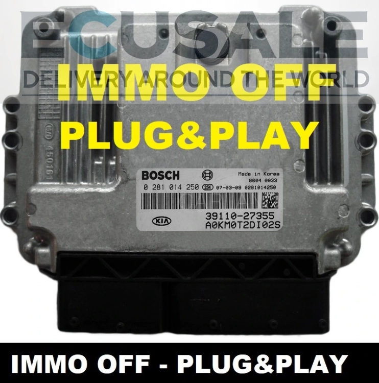 Calculateur moteur 0281014250 / 39110-27355 KIA Sportage Hyundai Tucson 2.0 CRDi – calculateur Bosch d’origine, prêt à être installé Plug &amp; Play