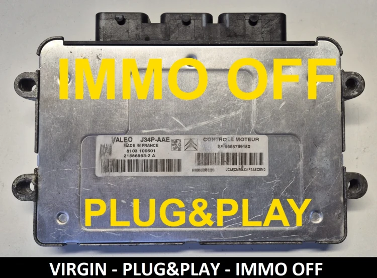 9665799180 21583563-2A calculateur moteur Valeo J34P Peugeot Citroën IMMO OFF