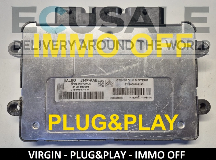 Centralita de motor citroen SW9665799180 J34P 21583563-2A  IMMO OFF VIRGIN
