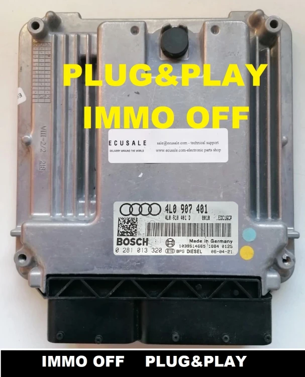 4L0907401 0281013320 centralina Audi Q7 3.0 TDI – IMMO OFF Plug and Play
