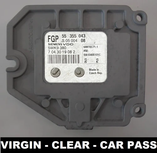 Centralina motore 55355043 5WK9380 VIRGIN Opel Meriva A 1.8 16V – modulo per la codifica con Tech-2 e OP-COM
