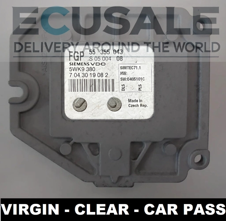 Calculateur moteur 55355043 5WK9380 VIRGIN Opel Meriva A 1.8 16V – module à coder avec Tech-2 et OP-COM