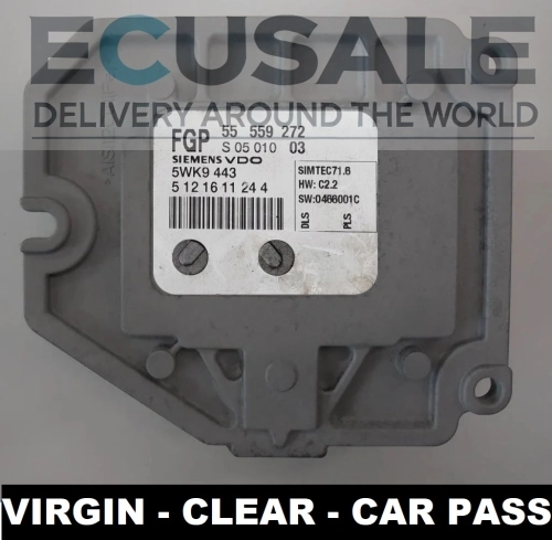 Calculateur moteur 55559272 5WK9443 VIRGIN Opel Astra Zafira 1.8 16V – module à coder avec CAR PASS