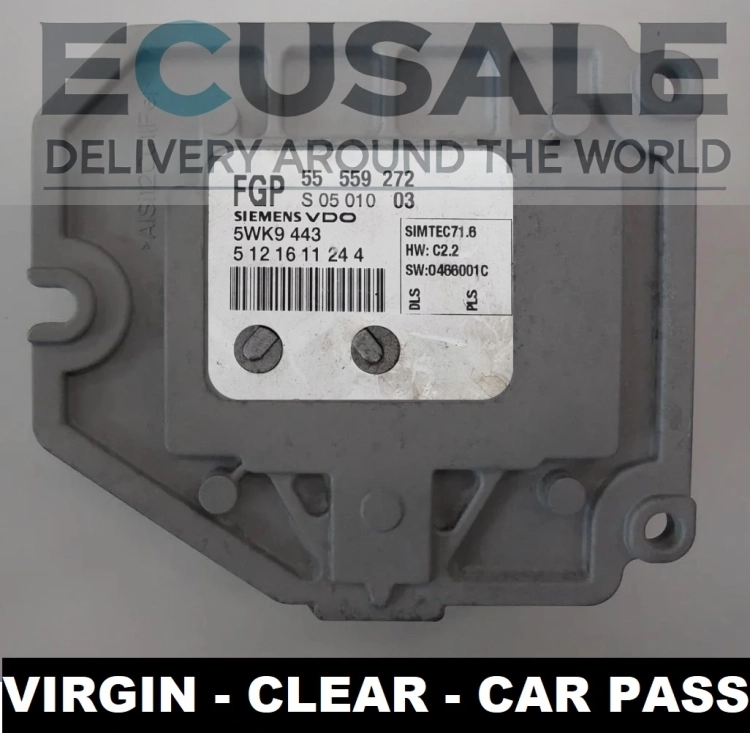 Calculateur moteur 55559272 5WK9443 VIRGIN Opel Astra Zafira 1.8 16V – module à coder avec CAR PASS