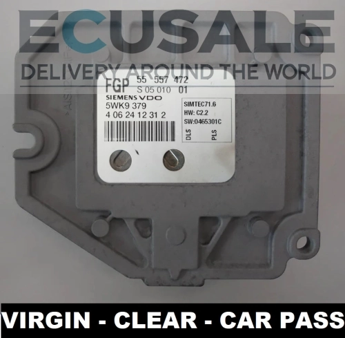 Calculateur moteur 55557472 5WK9379 VIRGIN Opel Astra H Zafira B 1.8 16V – module à coder avec CAR PASS