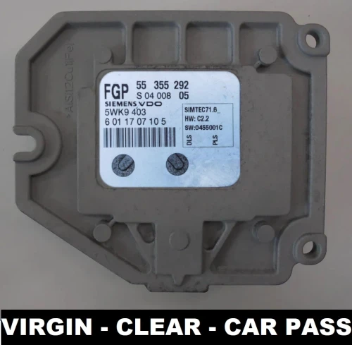 Centralina motore 55355292 5WK9379 VIRGIN Saab 9-3 II 1.8 16V – modulo per la codifica con CAR PASS