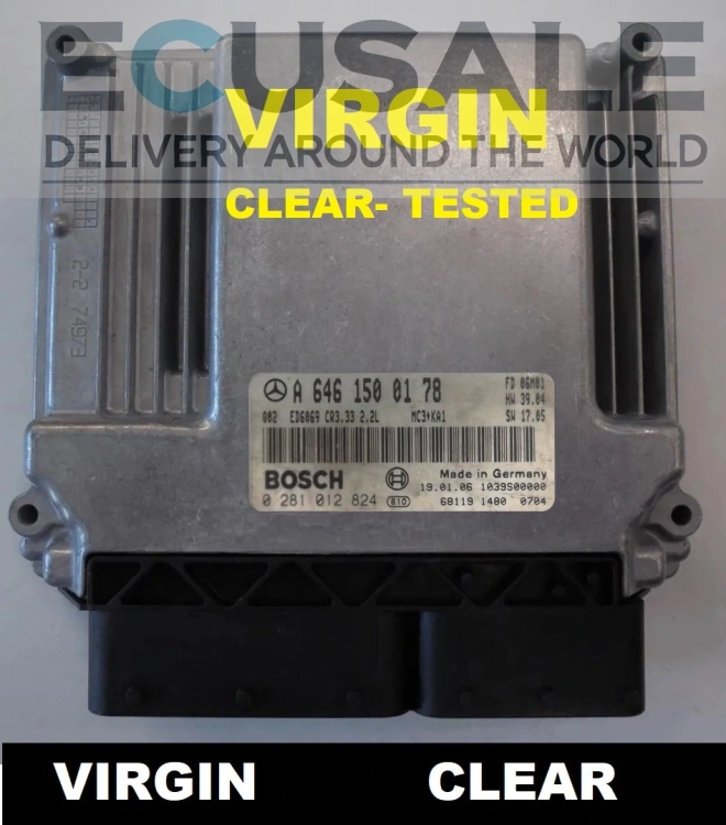 Calculateur moteur 0281012824 A6461500178 Mercedes Vito Viano 2.2 CDI VIRGIN